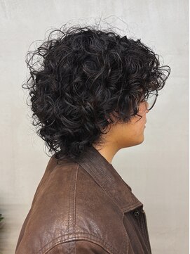 トオ(TOH) メンズマッシュパーマくるくるパーマハードパーマショートパーマ