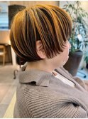 本八幡×ハイライトショート×ケアブリーチ