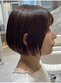 表参道白髪ぼかしハイライトミディアムボブアッシュグレー50代