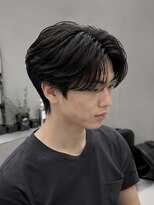 《メンズ/曲がる縮毛矯正/メンズパーマ》nui MEN 茨木店&nbsp;ミルクティーブロンド/ダークブルー/デジタルパーマ/茨木