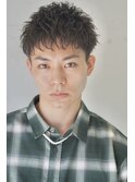 刈り上げツーブロックマッシュショート無造作メンズヘア