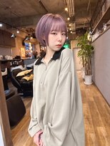 コエル(KOER)&nbsp;152. 丸型/ラベンダーミニボブ/ハイトーンカラー
