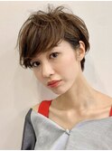 大人マッシュショート/癖毛くせ毛/絶壁ゼッペキ解消/耳かけヘア