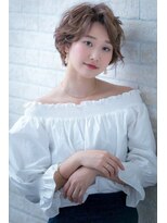 ヘアーアートシフォン 川口東口店(hair art chiffon) インナーハイライト&オレンジのハンサムなウェーブショート