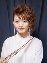 ヘアーアンドメイク エイダ(hair&make eida)&nbsp;カーキグレージュアレンジパーティードレスヘア20代30代
