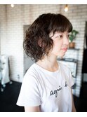 フワフワカールのBOBヘア