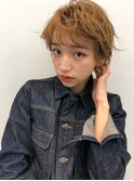抜け感外ハネショートカーキベージュ[表参道/表参道駅]