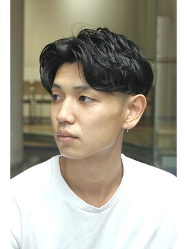 レンゲン(LENGEN) 束感刈り上げビジネス七三ツーブロックアップバング２７８