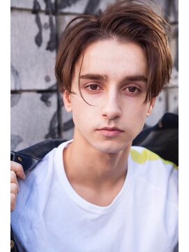 オースティン 調布アミックス(AUSTIN) ツイストパーマ七三オールバックマッシュウルフスリークショート