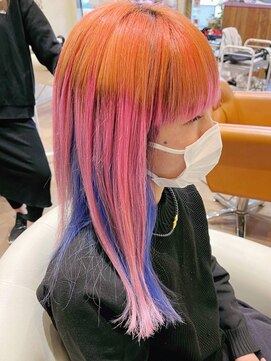 ランプヘアー(LAMP HAIR) 大人かわいい小顔ハイライトカラー☆ナチュラルストレート