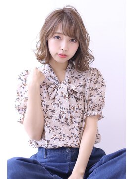 オーロ 緑地公園店(ORO) ローライトココアブラウン大人かわいいゆるふわシアーカラーロブ