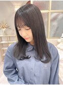 グレージュカラー/ボブウルフ/黒髪カタログ/ココアベージュ/20代