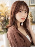 ベージュピンクくびれミディアムレイヤーa戸田公園20代30代40代