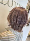 切りっぱなしボブ/ピンクブラウン/エアリーロング/美髪のススメ