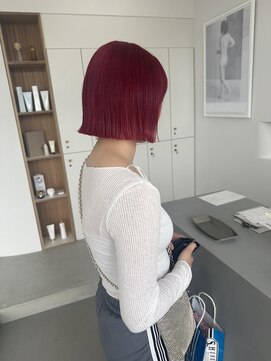 アム(am) チェリーレッドカラー/ぷつっとボブ