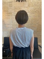 ヴァン カウンシル 川口店(VAN COUNCIL)&nbsp;小顔カット大人ショートボブ×艶カラーブラウン ハイライト#2