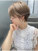 NUDEハイトーンダブルカラーケアブリーチ ハンサムショート