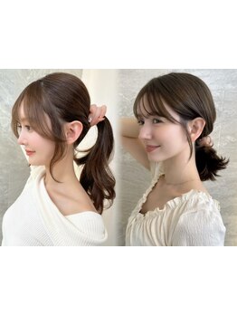 [カット+トリートメント\4980]顔周り/前髪で作る韓国くびれヘア。小顔/女性らしさも手に入る韓国ヘア[池袋]