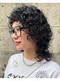 海外風ハードパーマくるくるパーマおん眉