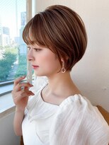 ラルユー 金山(LallYou)&nbsp;ホワイトグレージュショートボブ30代40代50代ひし形シルエット