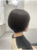 お手入れ簡単♪ショートボブ×ダークグレイ