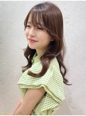 韓国くびれヘア/顔周り/レイヤーカット/黒髪/ロング/前髪/恵比寿