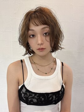 メゾンアクア 表参道(Maison ACQUA) 〒ミディアムパーマデジタルパーマボブパーマチェリーブラウン