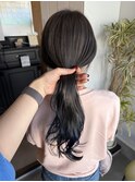 グレー×ブルー×ブラック