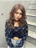 ハッシュカット/顔周りカット/ダークブラウン/シャギーカット