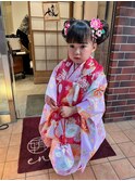 七五三★3歳被布着付けヘアーメイク