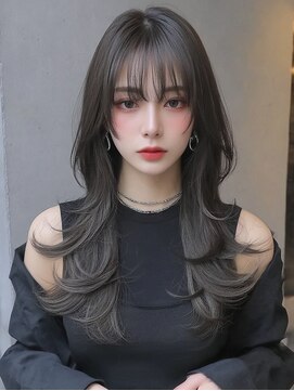 サロンドアイ(salon de i) 韓国風くびれロング × ダークグレージュ