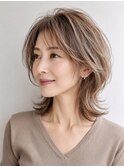 白髪ぼかし脱白髪染め大人レイヤー40代50代60代