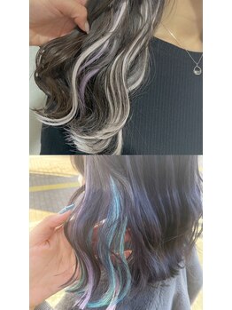 フレイラ(FLAIRA)の写真/人毛100%で毛質に自信あり◎インナーカラーやハイライトなどのポイントエクステも大人気♪