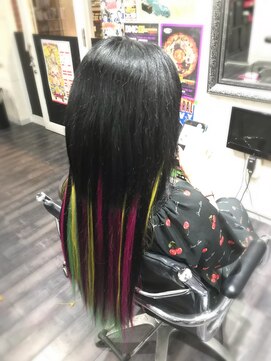 ミミック (mimic) 推し色ありの夏カラーエクステ　TRICKstyle！