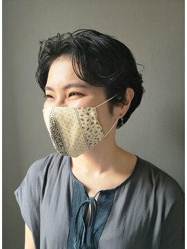 ペネロープ(Penelope) ノンブローでキマる　ジェル仕上げのハンサムショート！