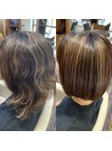 ハイライト縮毛矯正