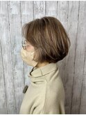 【白髪ぼかし】【ハイライト】白髪染めを使わないベージュカラー