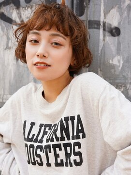 ブゾン(buZon) 【buZon ブゾン】マッシュボブふんわりカールチョコレートカラー