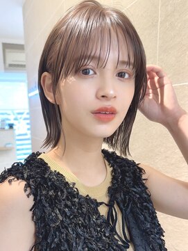 サンド 名古屋(sand) ボブ/レイヤーカット/髪質改善/ウェットヘア/オリーブベージュ