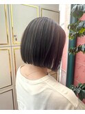 ボブ×グレージュ