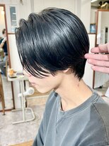 ファルベ(Farbe) ニュアンスパーマ/センターパート/ベリーショート/アッシュ