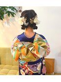 成人式ヘアセット、着付け