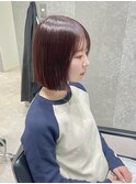 ブリーチなしピンクパープルカラー♪