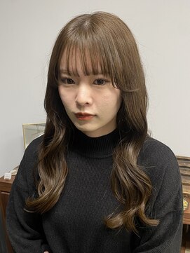 ヘアー アイス 御器所本店(HAIR ICI) ブリーチなしカラーヘーゼルベージュ春カラー夏カラーロング