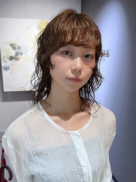 ノラ ギンザ(NORA GINZA) ドライパーマゆるめパーマウルフパーマミディアムパーマ銀座暗髪