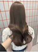 韓国 くびれロング レイヤー ワンホンヘア 小顔前髪