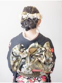 ＃成人式＃着付け#ヘアセット
