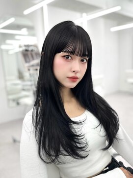 アマトウキョウ アユンチェ(AMA TOKYO×AYUNCHE) 前髪顔まわり韓国ヘアレイヤーカットサイドバンク2wayバンク韓国