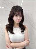 2wayバング 韓国前髪 シースルー レイヤーカット 顔周り韓国ヘア