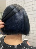 ブラック×ブルーのクールボブ【二俣川】